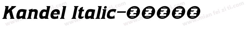 Kandel Italic字体转换